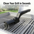 Cordless Electric Grill Brush with Adjustable Angle, 3-Speed Power Motor & Stainless Steel Head - Rechargeable, 90-Min Runtime, Waterproof Grill Cleaner for BBQ Grates & Griddles