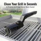 Cordless Electric Grill Brush with Adjustable Angle, 3-Speed Power Motor & Stainless Steel Head - Rechargeable, 90-Min Runtime, Waterproof Grill Cleaner for BBQ Grates & Griddles