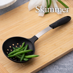 Non-Scratch Skimmer Spoon – Heat-Resistant Slotted Ladle – 13.25