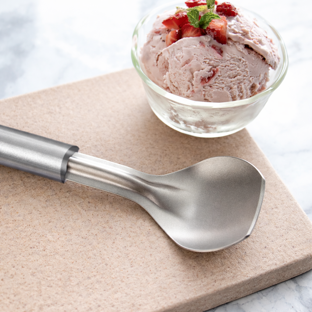 Ice Cream Scoop – Stainless Steel Bowl, Silver Handle – Set of 2