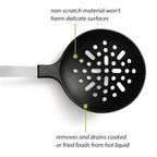 Non-Scratch Skimmer Spoon – Heat-Resistant Slotted Ladle – 13.25