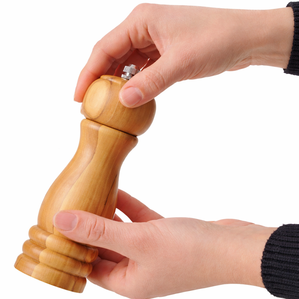 Manual Salt and Pepper Grinder – Elegant Wooden Design for Kitchen