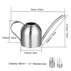 Watering Can House Watering Can for Indoor Plants Orchid Bonsai Desk Office Stainless Steel Watering Can with Long Spout, 15Oz/450Ml