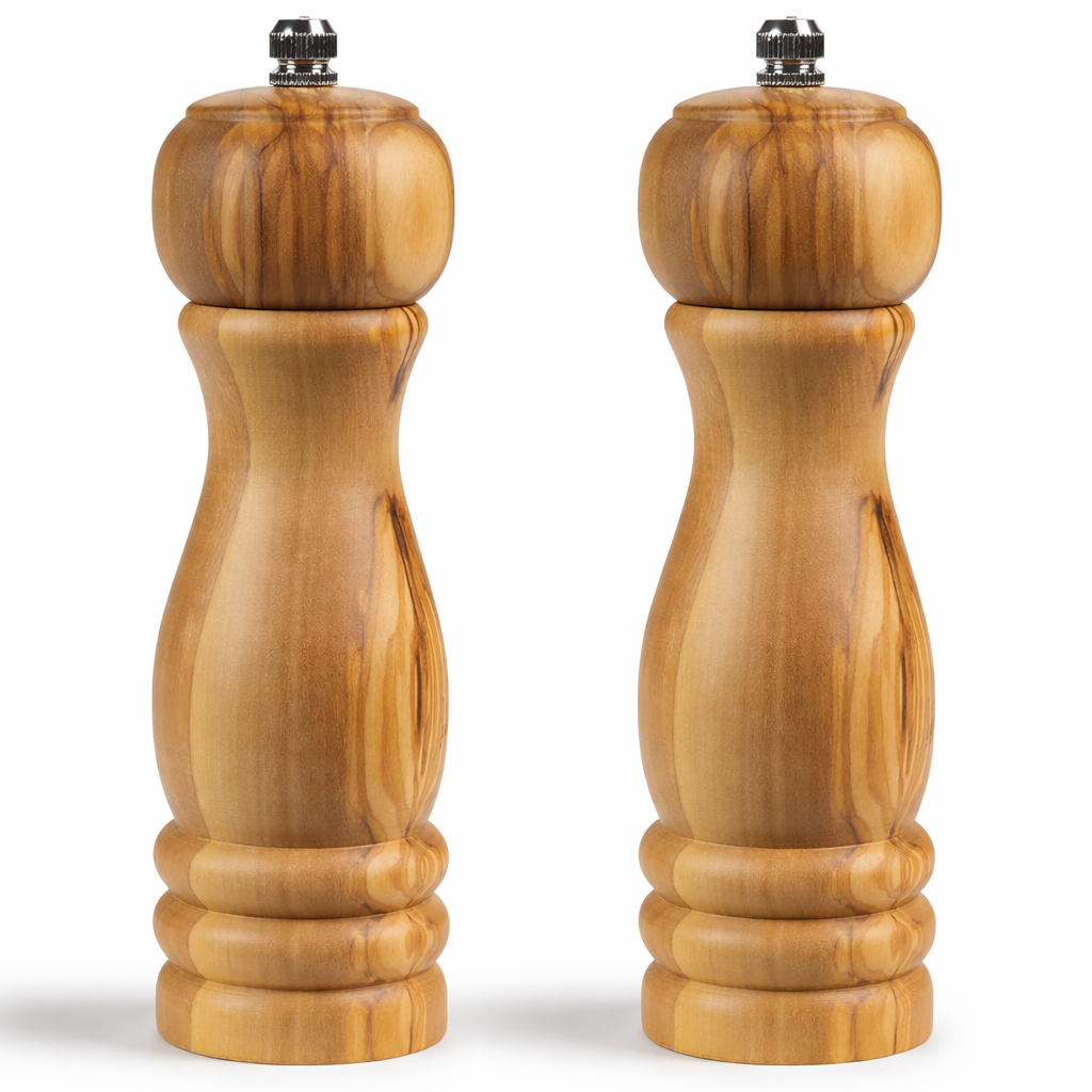 Manual Salt and Pepper Grinder – Elegant Wooden Design for Kitchen