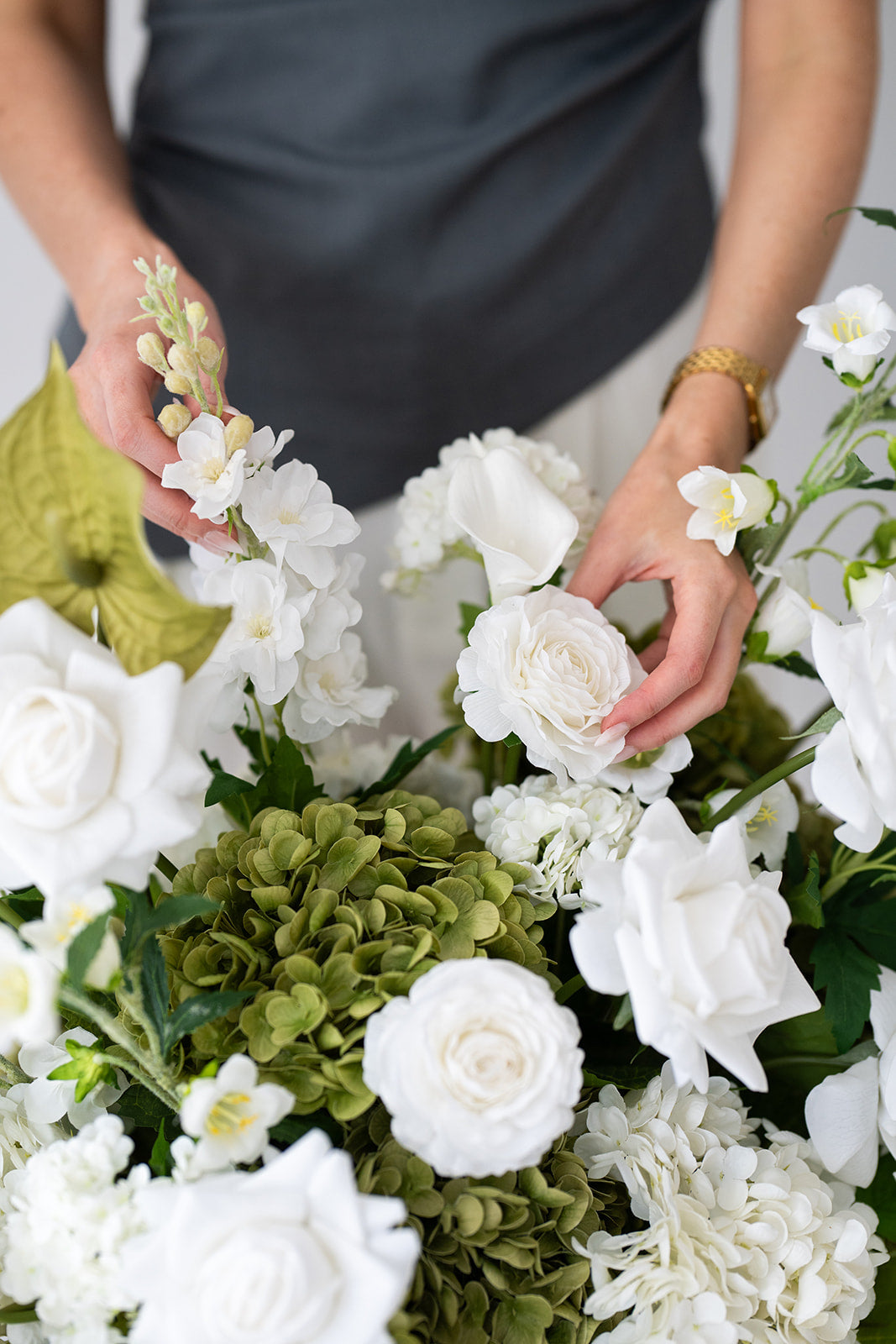 Cream & Green Cloud Arrangement
