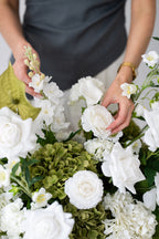 Cream & Green Statement Arrangement Set (4 pieces)