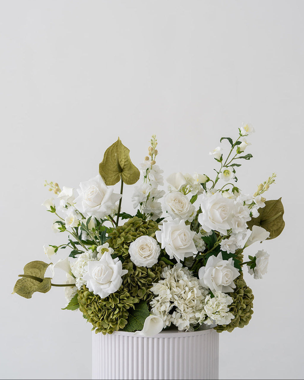 Cream & Green Statement Arrangement Set (4 pieces)