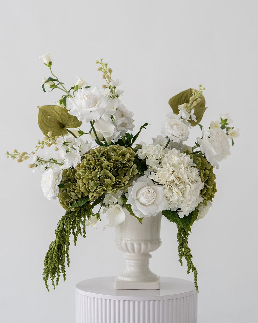 Cream & Green Statement Arrangement Set (4 pieces)