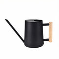 Watering Can for Indoor Plants Stainless Steel Modern Watering Can with Long Spout and Wooden Handle, 35Oz