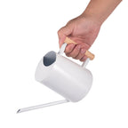 Watering Can for Indoor Plants Stainless Steel Modern Watering Can with Long Spout and Wooden Handle, 35Oz