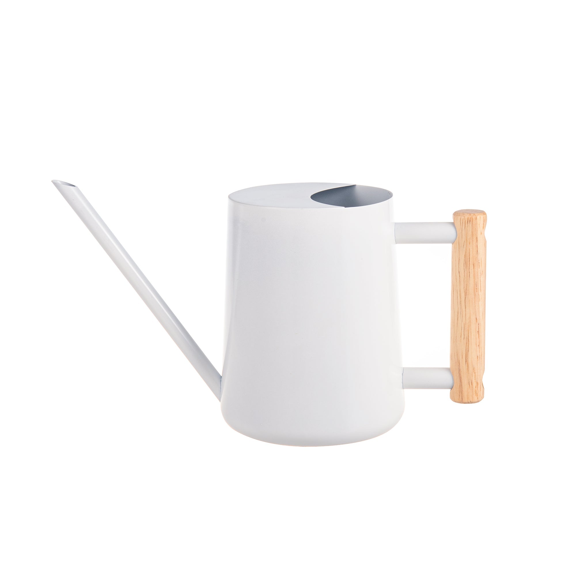 Watering Can for Indoor Plants Stainless Steel Modern Watering Can with Long Spout and Wooden Handle, 35Oz