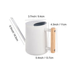 Watering Can for Indoor Plants Stainless Steel Modern Watering Can with Long Spout and Wooden Handle, 35Oz