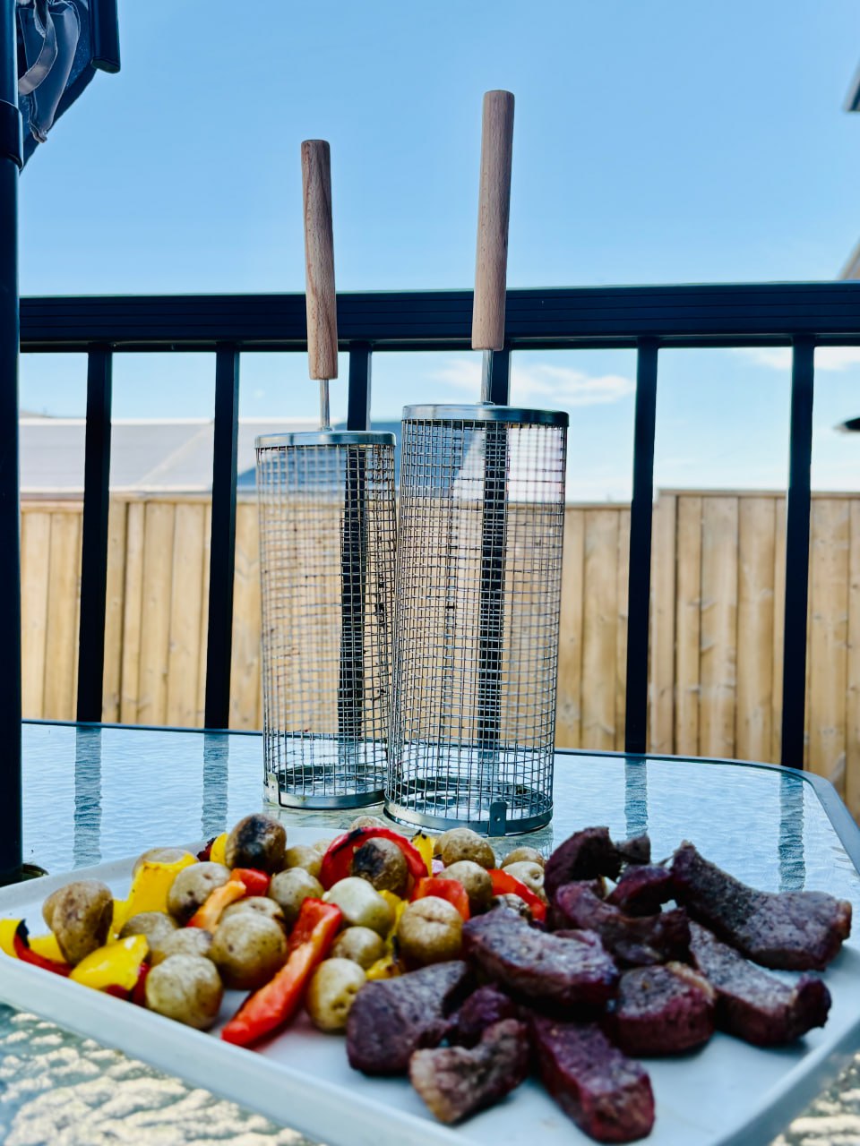 Stainless Steel Grill Basket for Small Foods – BBQ Grill Accessory for Even Cooking