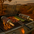 Folding Grilling Basket – Easy Flip Design for Vegetables, Fish & Shrimp
