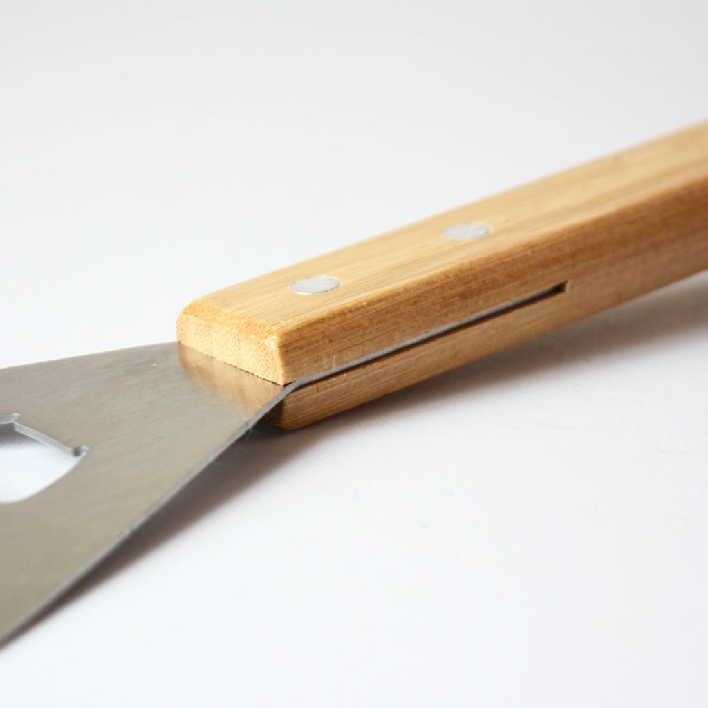 Multi-Tool Grilling Spatula with Bottle Opener and Bamboo Handle