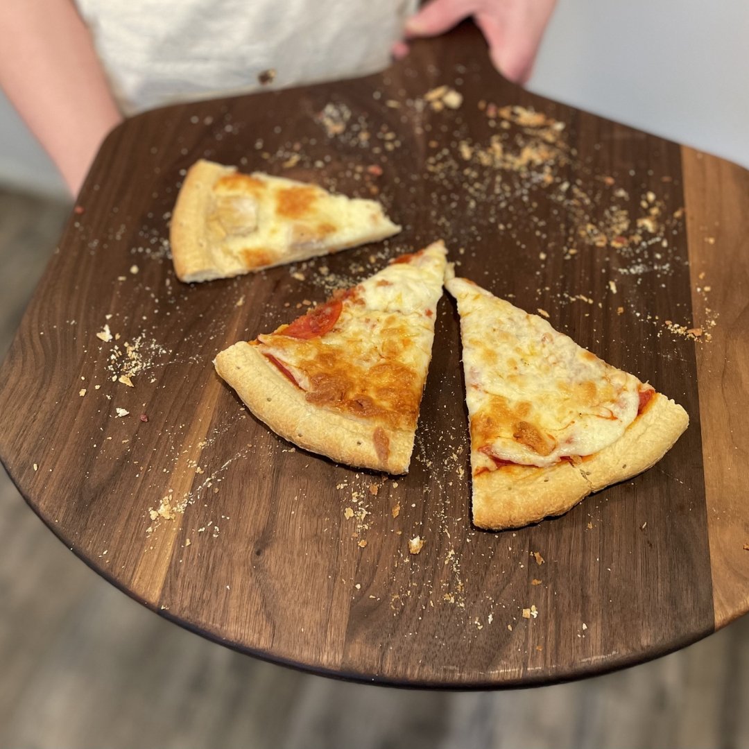 Walnut Wood Pizza Peel and Serving Board for Kitchen Use