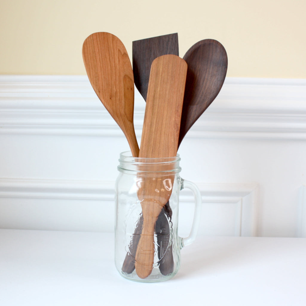Wood Cooking and Serving Spoon with Long Handle for Kitchen Use