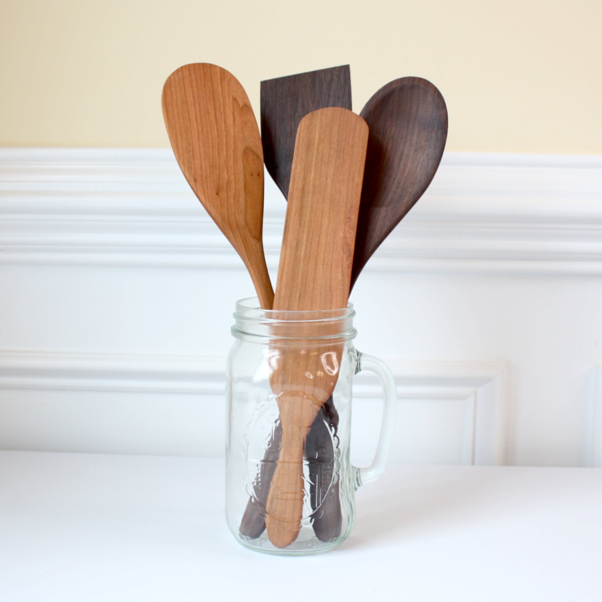 Wood Cooking and Serving Spoon with Long Handle for Kitchen Use