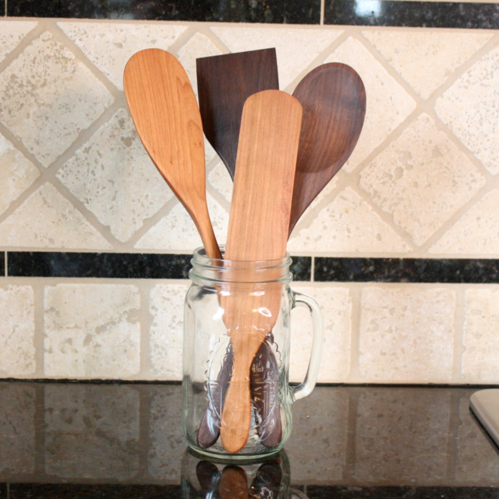 Wood Cooking and Serving Spoon with Long Handle for Kitchen Use